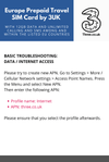 Europe Prepaid Travel SIM Card by 3UK with 12GB Data and Unlimited Calling and SMS among and within the listed EU countries
