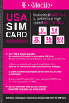 T-Mobile Brand USA Prepaid Travel SIM Card Unlimited Call, Text and 4G LTE Data (for use in USA only)