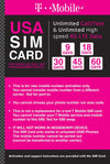 T-Mobile Brand USA Prepaid Travel SIM Card Unlimited Call, Text and 4G LTE Data (for use in USA only)