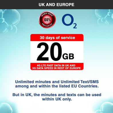 O2 20 GB 30 DAYS - BigTravelStore