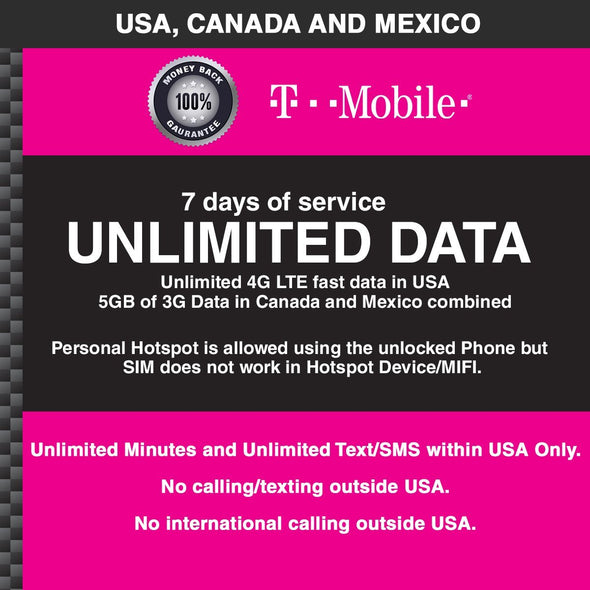 T-Mobile 7 days USCM - BigTravelStore