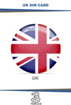 UK Prepaid Travel SIM Card by 3UK with 12GB Data and Unlimited Calling and SMS - BigTravelStore