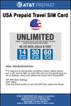 AT&T Prepaid Brand USA Prepaid Travel SIM Card Unlimited 4G LTE Data, Calls and Texts (for use in USA) (14 Days) - BigTravelStore
