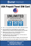 AT&T Prepaid Brand USA Prepaid Travel SIM Card Unlimited 4G LTE Data, Calls and Texts (for use in USA) (30 Days) - BigTravelStore