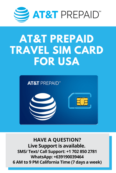 AT&T Prepaid Brand USA Prepaid Travel SIM Card Unlimited 4G LTE Data, Calls and Texts - BigTravelStore