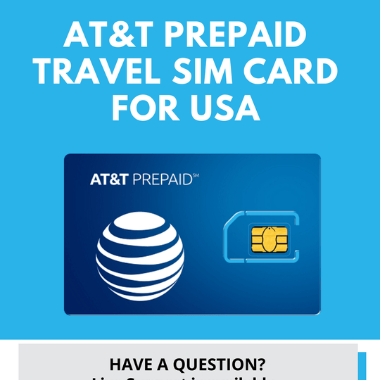 AT&T Prepaid Brand USA Prepaid Travel SIM Card Unlimited 4G LTE Data, Calls and Texts (for use in USA) (45 Days)