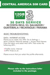 Central America Prepaid Travel SIM Card by 3UK (Costa Rica, El Salvador, Guatemala, Nicaragua and Panama) with 12GB Data