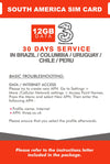 South America Prepaid Travel SIM Card by 3UK (Brazil, Chile, Colombia, Peru and Uruguay) with 12GB Data only for 30 Days