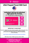 T-Mobile Brand USA Prepaid Travel SIM Card Unlimited Call, Text and 4G LTE Data (for use in USA only) (for Phone use only. NOT for Modem/WiFi Devices) (60 Days) - BigTravelStore